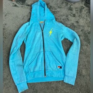 Aviator Nation Blue Lightning Bolt Zip Hoodie (Small)
⚡Made in California, USA ⚡